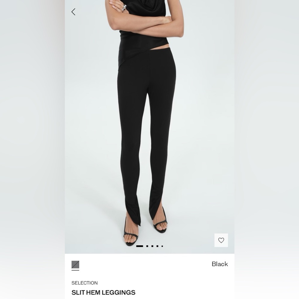 Mango Selection Slit Hem Leggings